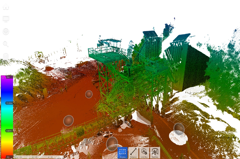 Screenshot of a mining site from mining software